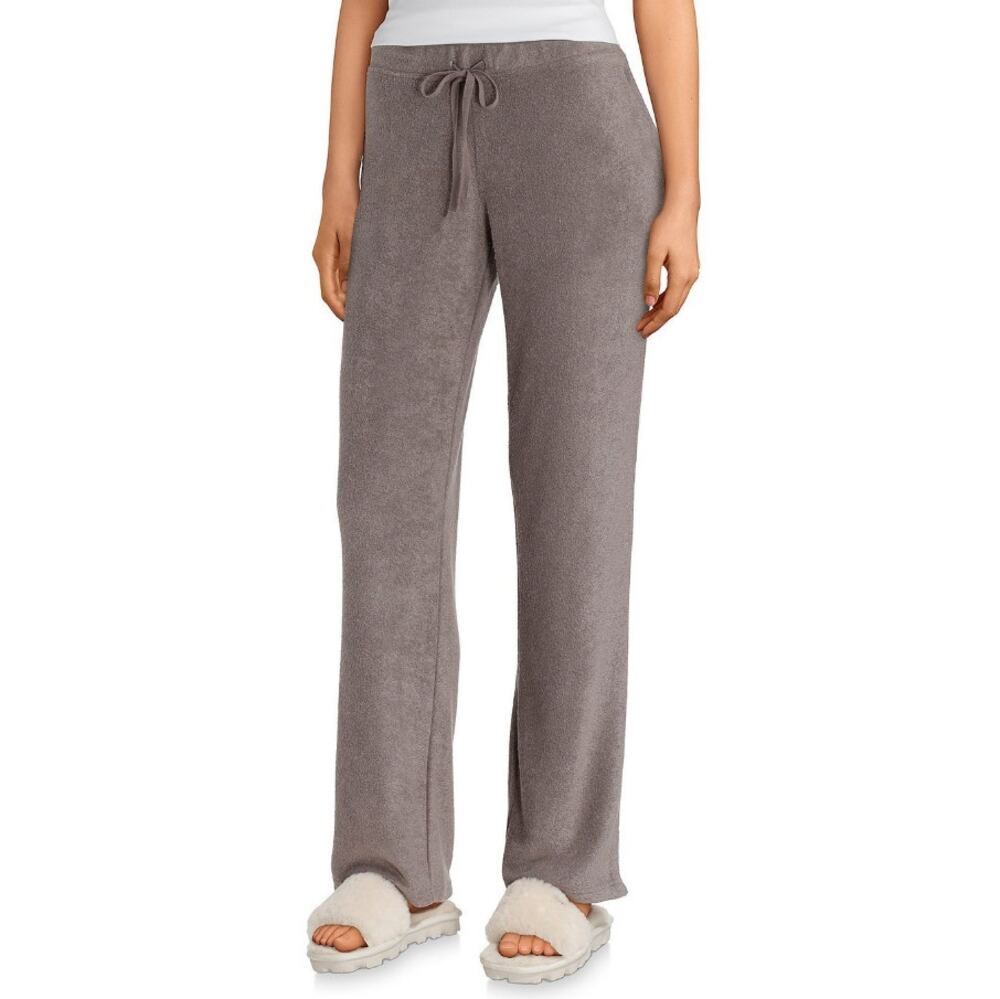 New NATORI Women's Brown Heather Brushed Terry Coordinating Lounge Pants Size XL
